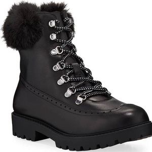 Charles David Ramses Black Fur Boots